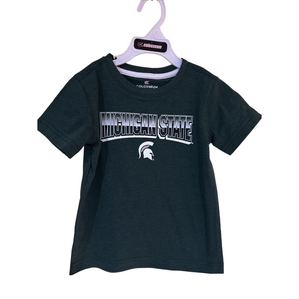 NEW Michigan State Spartans Green Colosseum Crew Neck SS Tee Shirt Toddler 3T